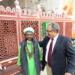With a darvesh inside the Nizamuddin Auliyah Dargah