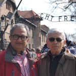 With Holocaust Survivor Max Eisen at the gate of Auschwitz