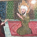 Mohammed greeting ambassadors from Medina. Likely of central Asian origin, though the site on which the image was found does not give an exact date or location.